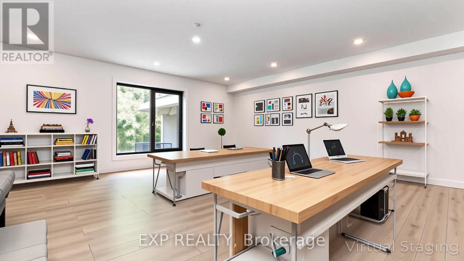 Virtually Staged - lower level office / flex space - 253 - 9861 Glendon Drive, Middlesex Centre (Komoka), ON