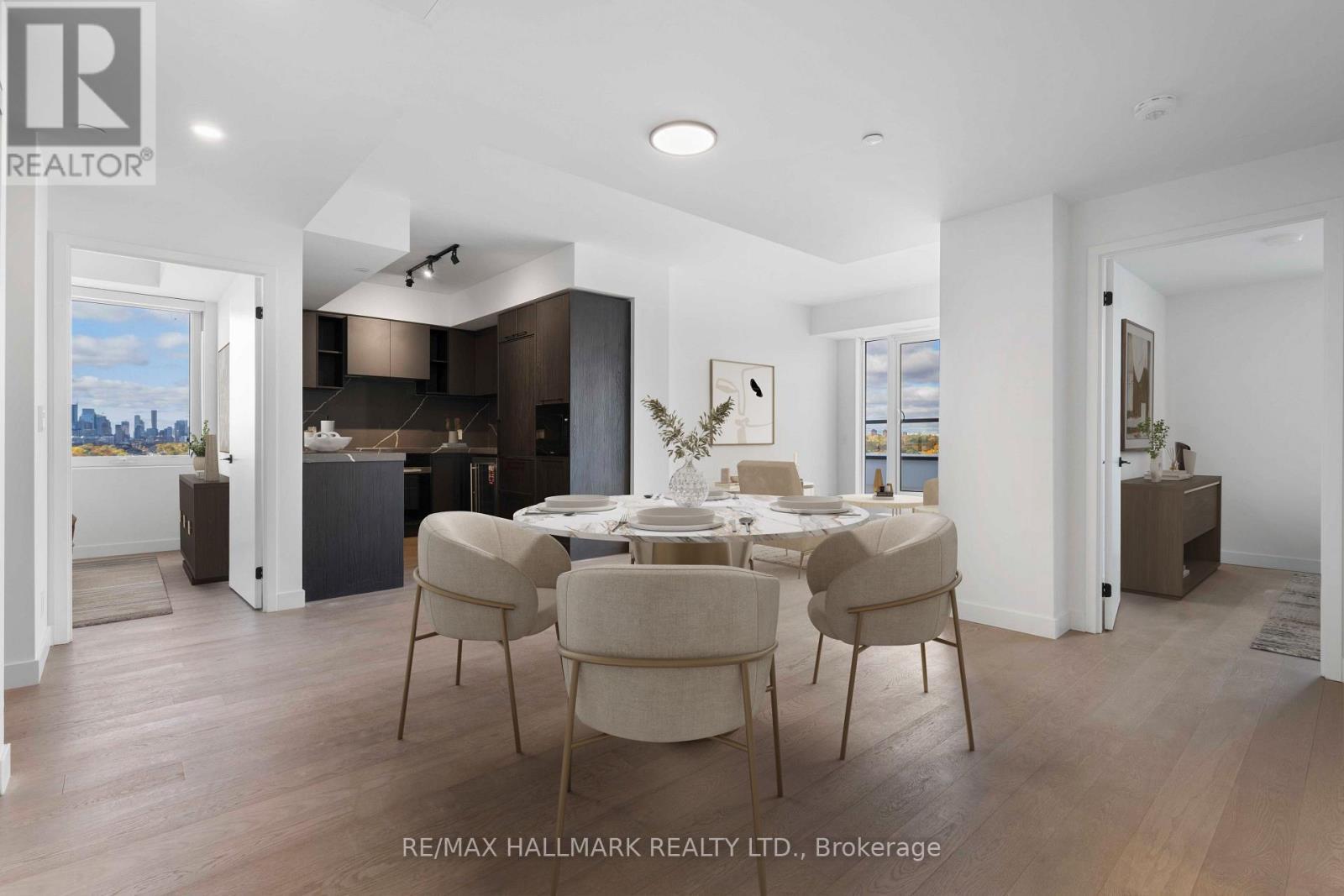 Virtually Staged - 1310 - 1050 Eastern Avenue, Toronto, ON - Indoor Photo Showing Dining Room