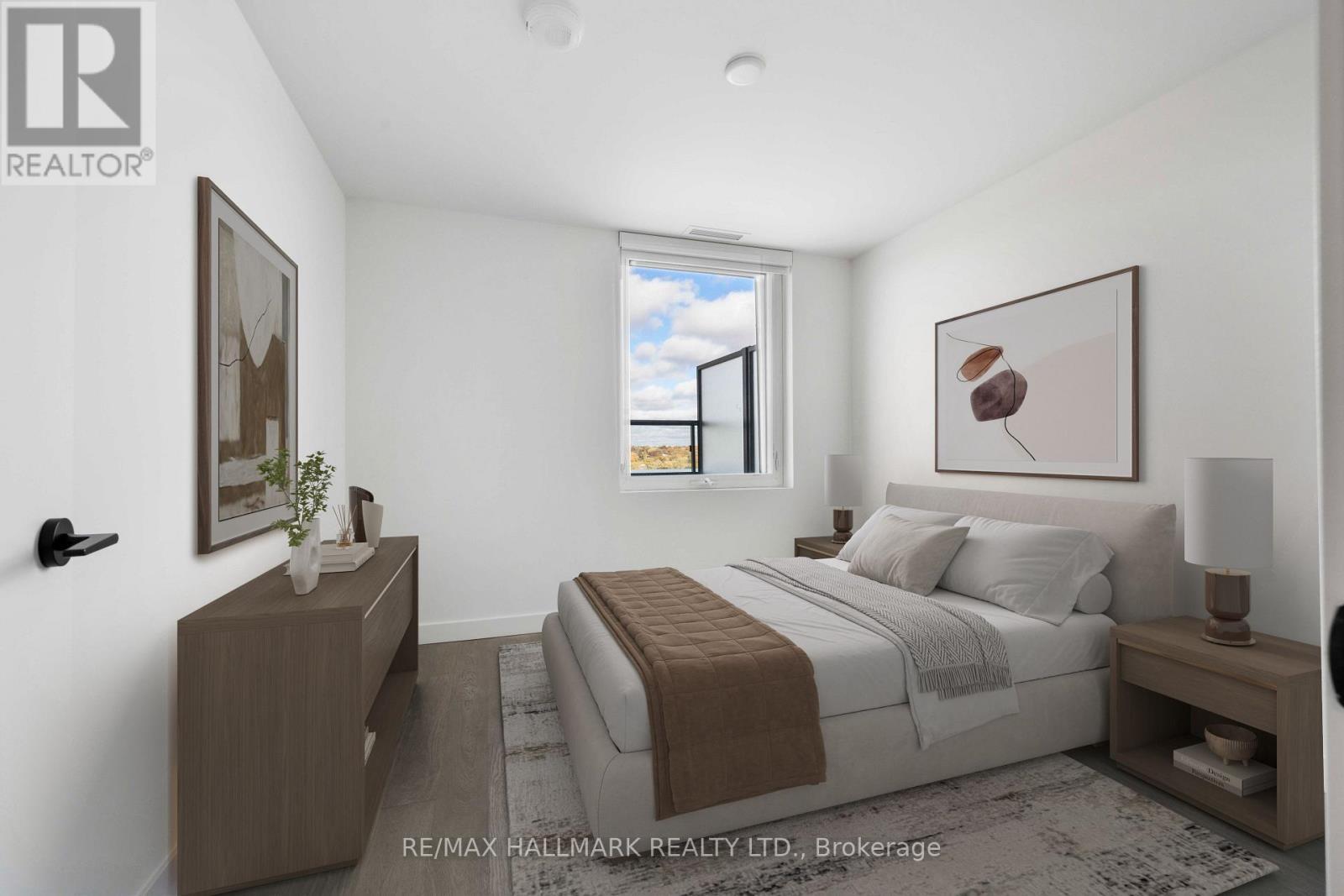 Virtually Staged - 1310 - 1050 Eastern Avenue, Toronto, ON - Indoor Photo Showing Bedroom