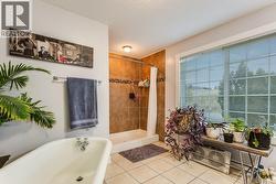 and a large walk in shower -