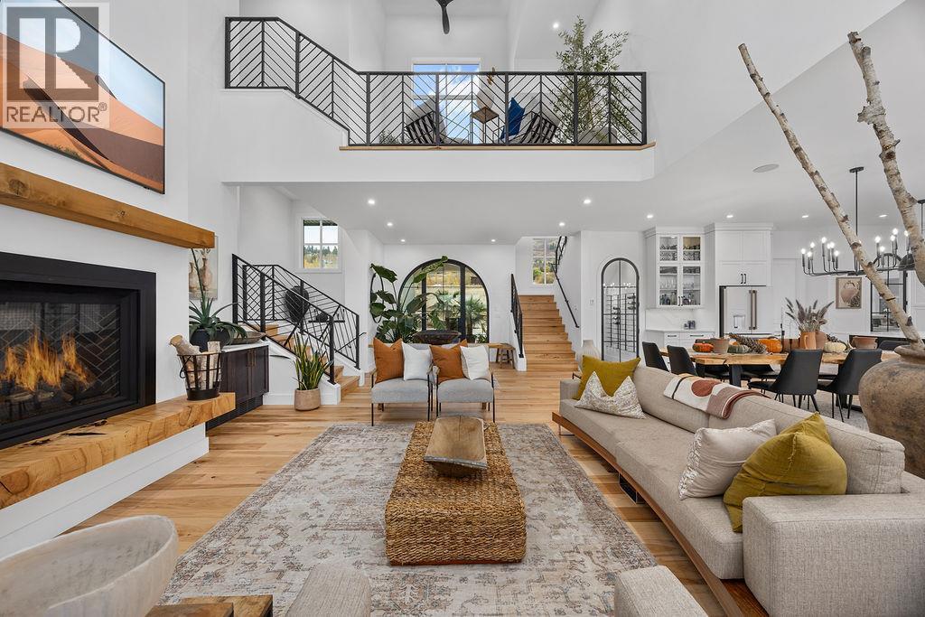7236 L & A Road, Vernon, BC - Indoor Photo Showing Living Room With Fireplace