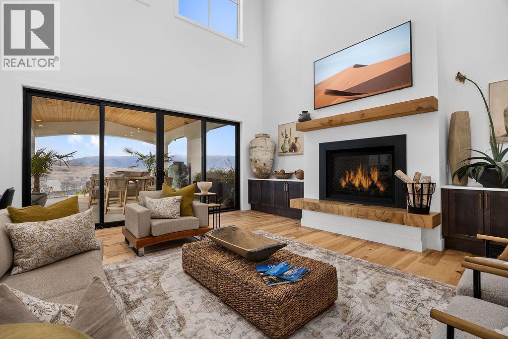 7236 L & A Road, Vernon, BC - Indoor Photo Showing Living Room With Fireplace