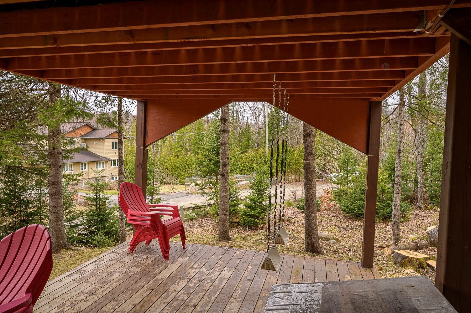 Extérieur - 449 Ch. Birchwood, Saint-Sauveur, QC - Outdoor With Deck Patio Veranda With Exterior