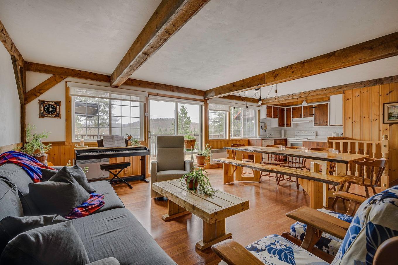 Living room - 449 Ch. Birchwood, Saint-Sauveur, QC - Indoor Photo Showing Living Room