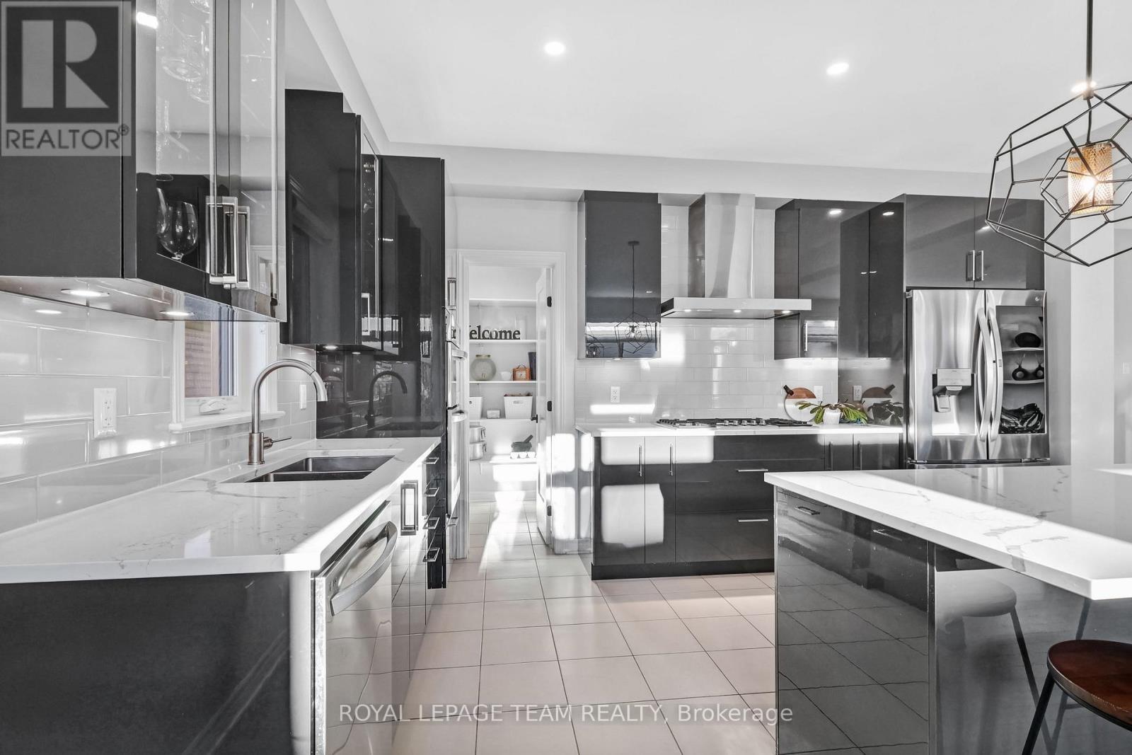 711 Moonflower Crescent, Ottawa, ON - Indoor Photo Showing Kitchen With Stainless Steel Kitchen With Double Sink With Upgraded Kitchen