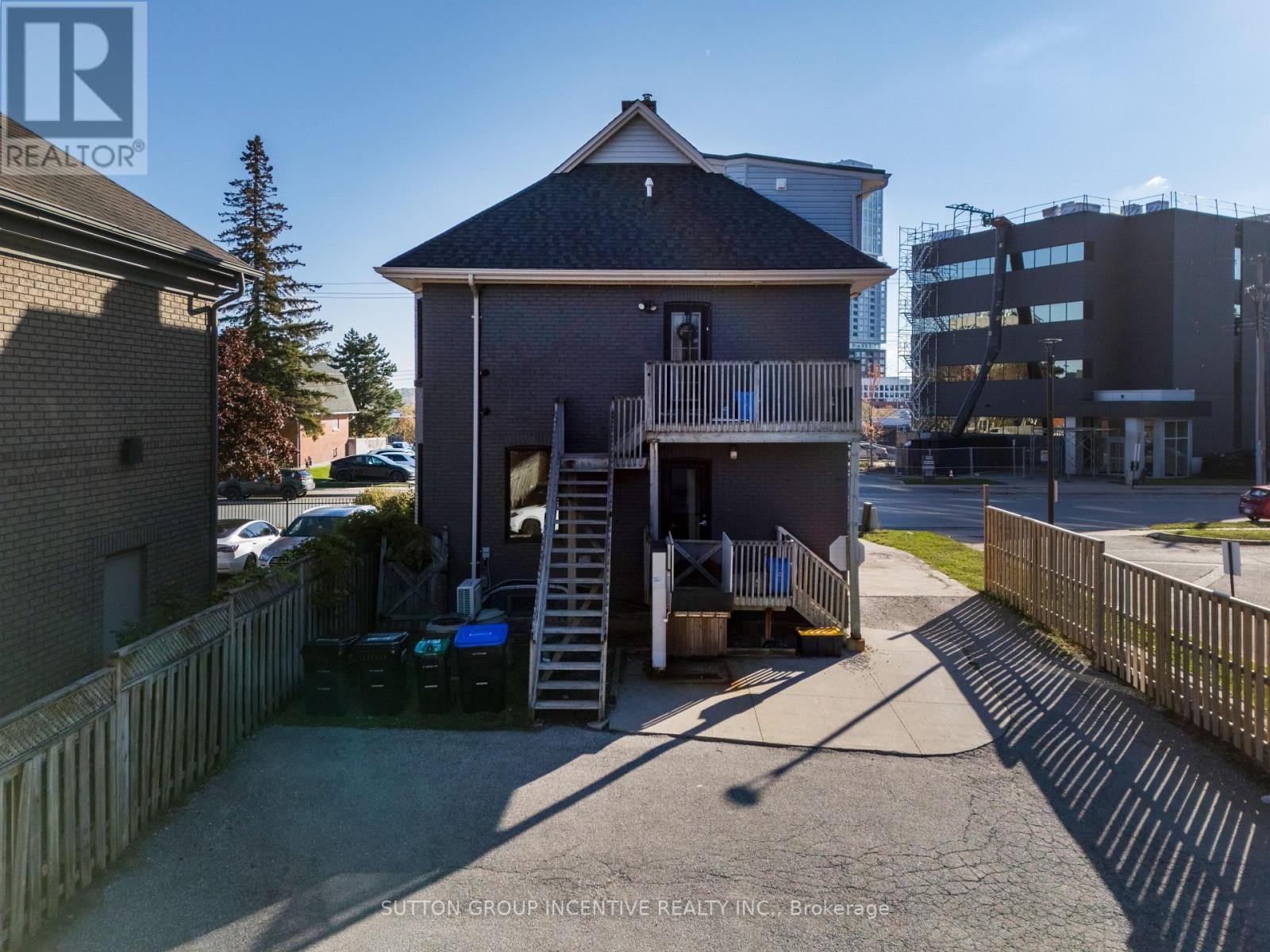 Apartment Entrance, Rear Parking lot - 18 Worsley Street, Barrie, ON