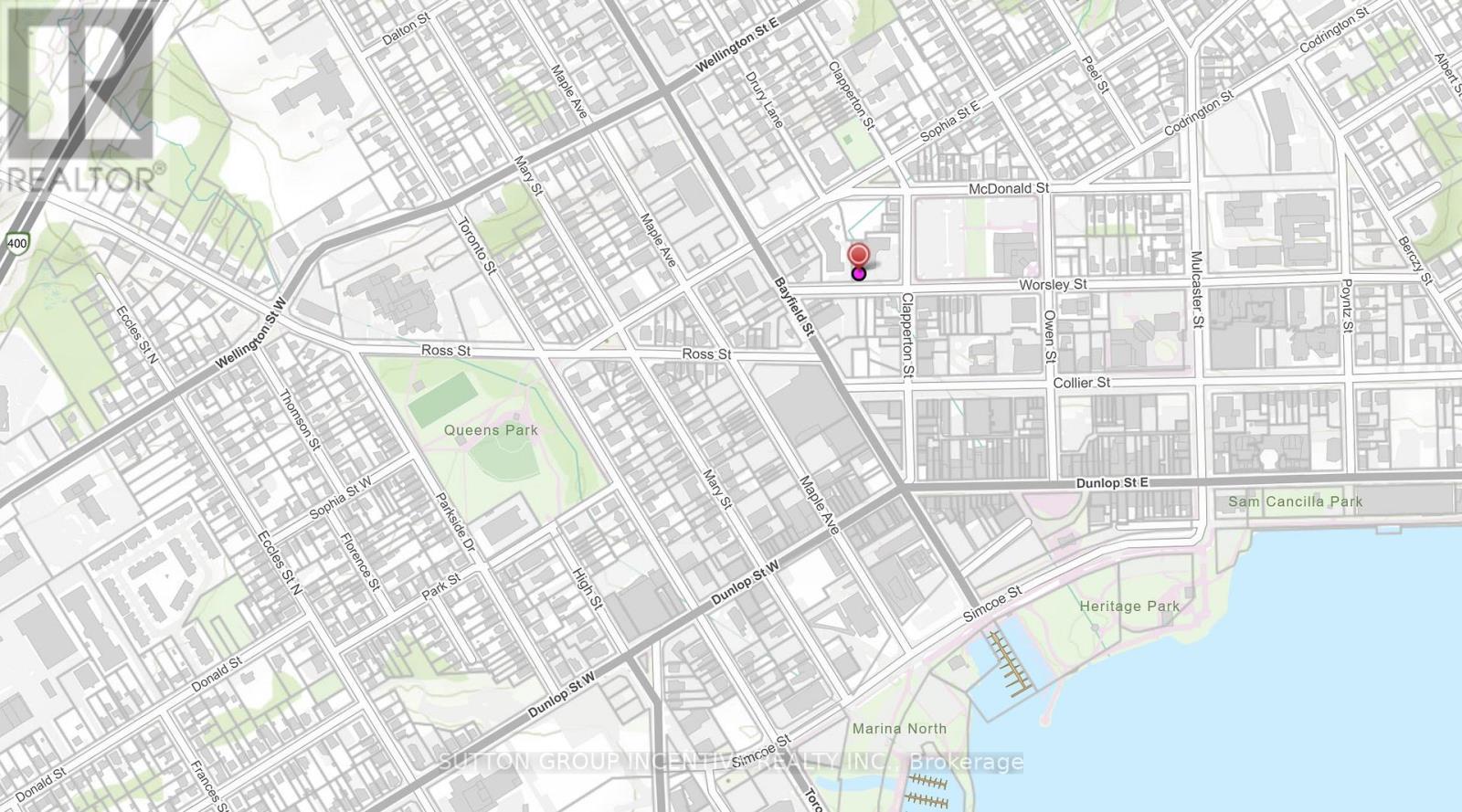 Topo Map - 18 Worsley Street, Barrie, ON