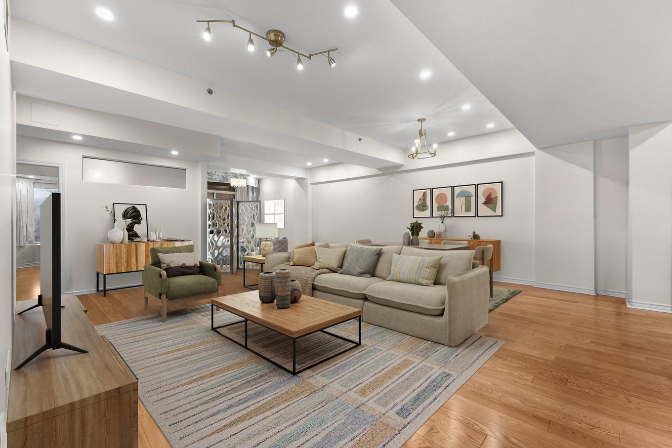 Salon - 41-1275 Av. Van Horne, Montréal (Outremont), QC - Indoor Photo Showing Living Room