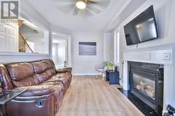 Open concept family room with gas fireplace! -