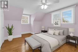 upstairs second bedroom virtually staged -