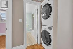 Newer (2-3 years) washer and dryer on upper level. -