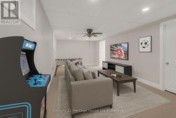 Basement of ADU virtually staged -