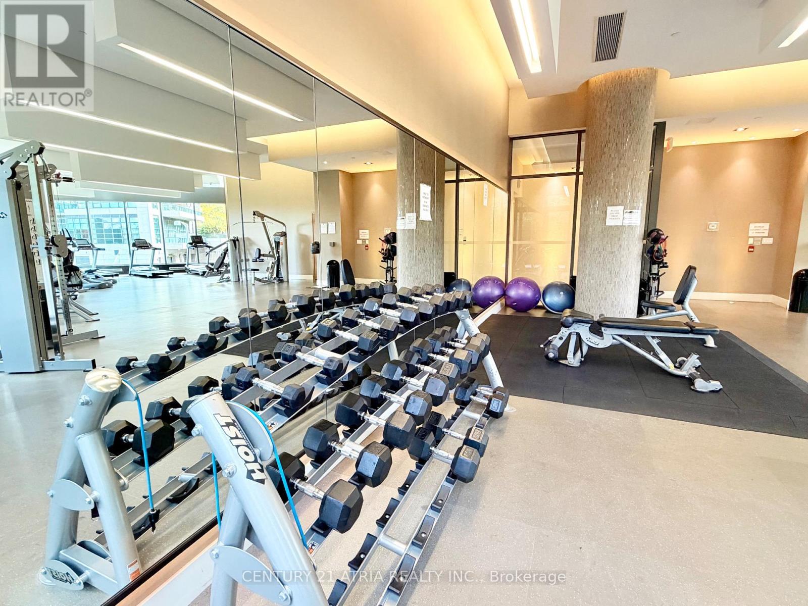 201 - 160 Vanderhoof Avenue, Toronto, ON - Indoor Photo Showing Gym Room