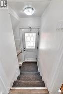 Stairway with baseboards -