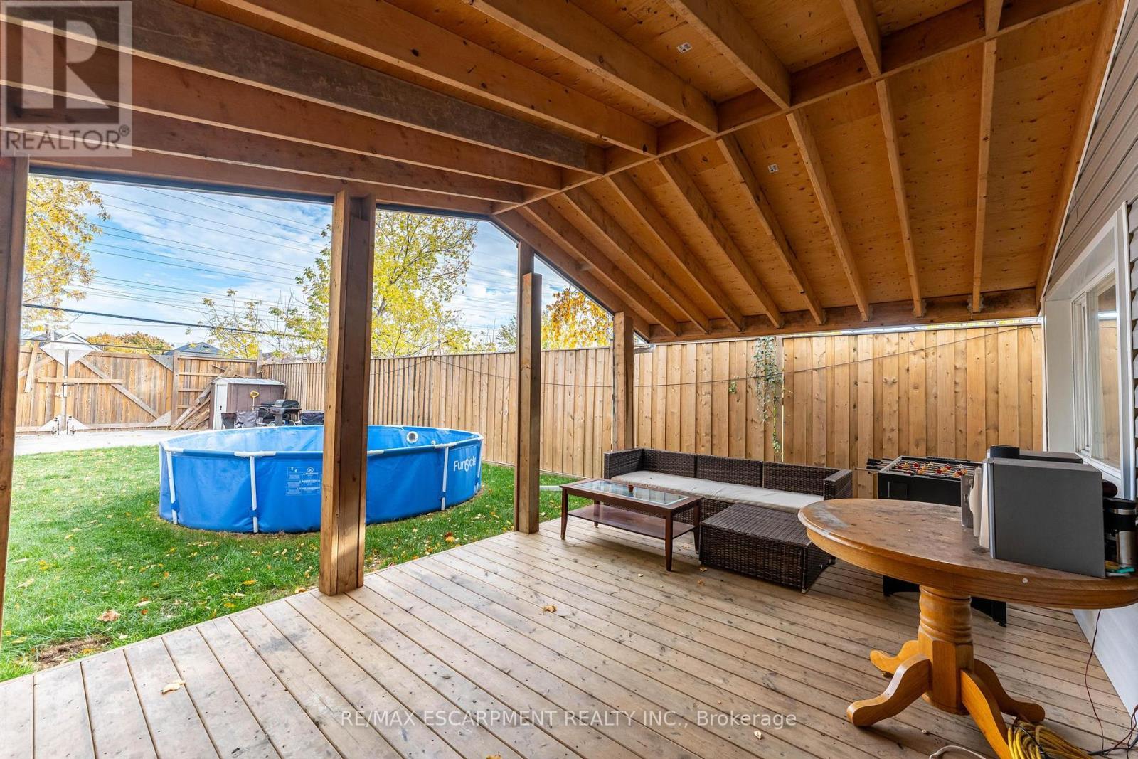 284 Paling Avenue, Hamilton, ON - Outdoor With Above Ground Pool With Deck Patio Veranda With Exterior