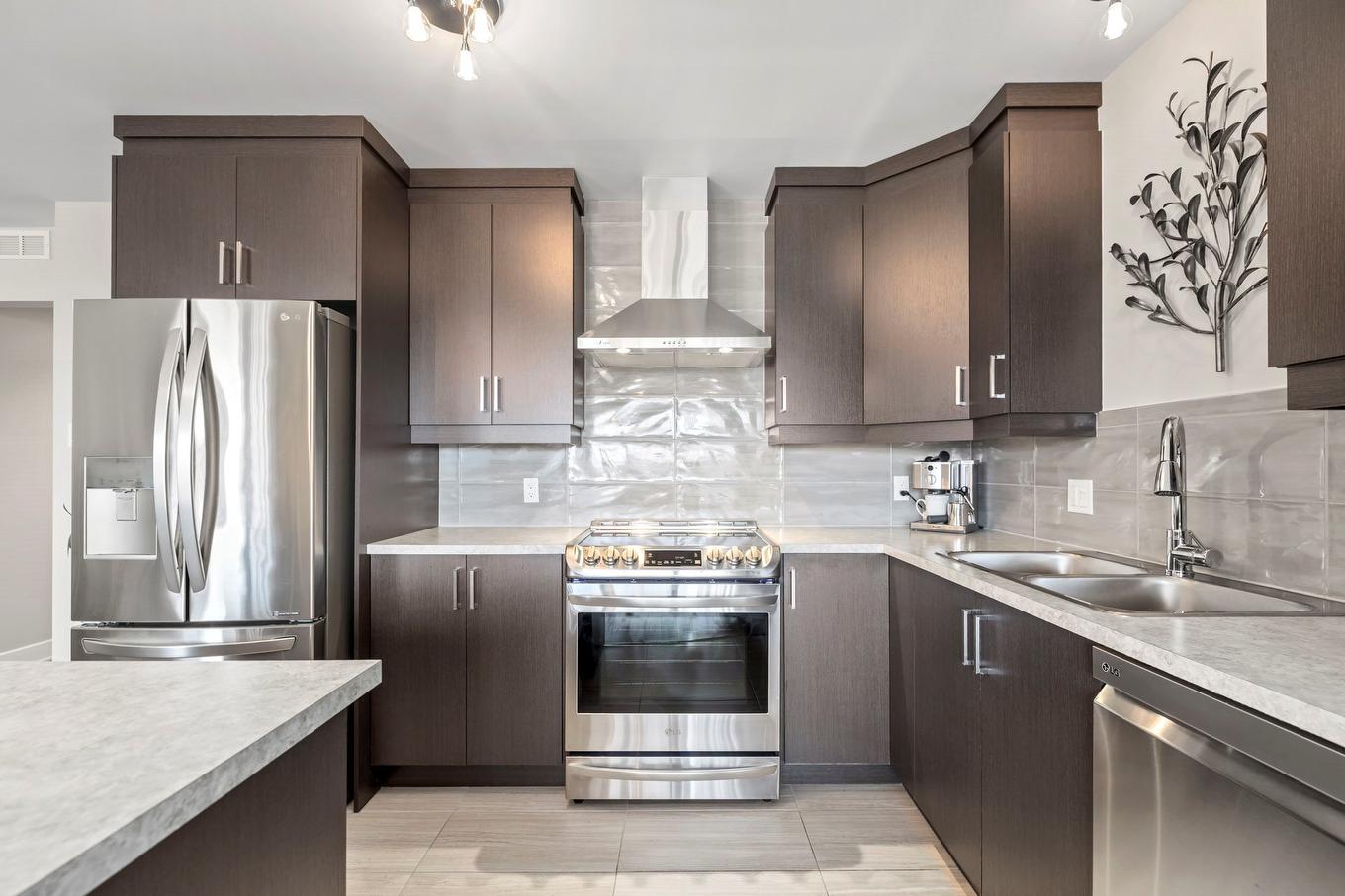 Cuisine - 201-3113 Boul. De La Gare, Vaudreuil-Dorion, QC - Indoor Photo Showing Kitchen With Double Sink With Upgraded Kitchen