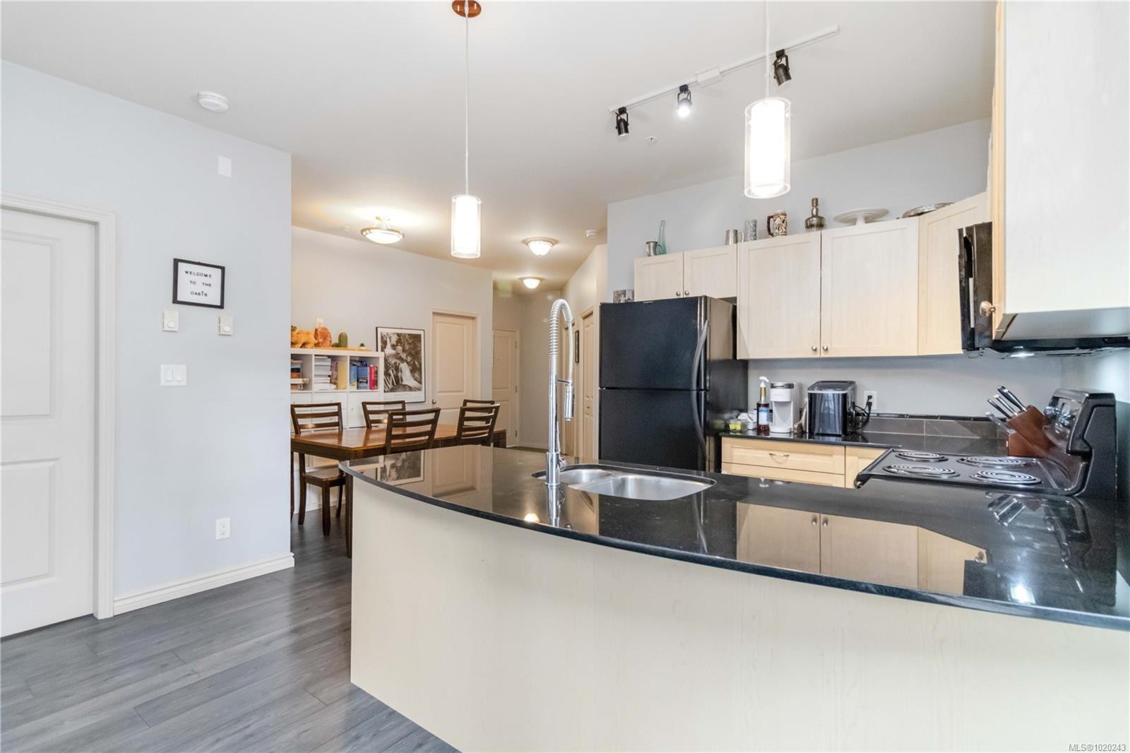 201-821 Goldstream Ave, Langford, BC - Indoor Photo Showing Kitchen With Double Sink