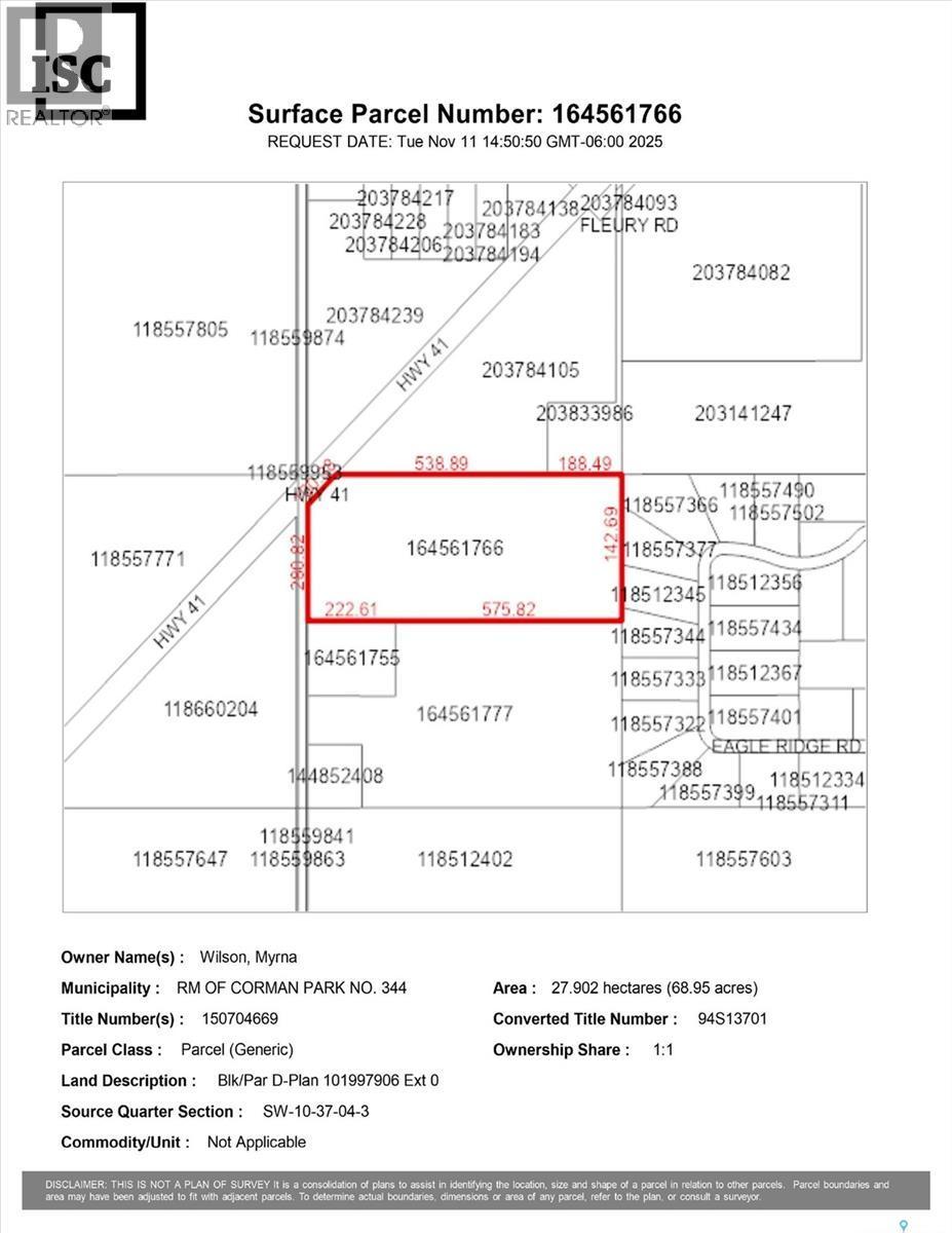 Wilson Land, Corman Park Rm No. 344, SK