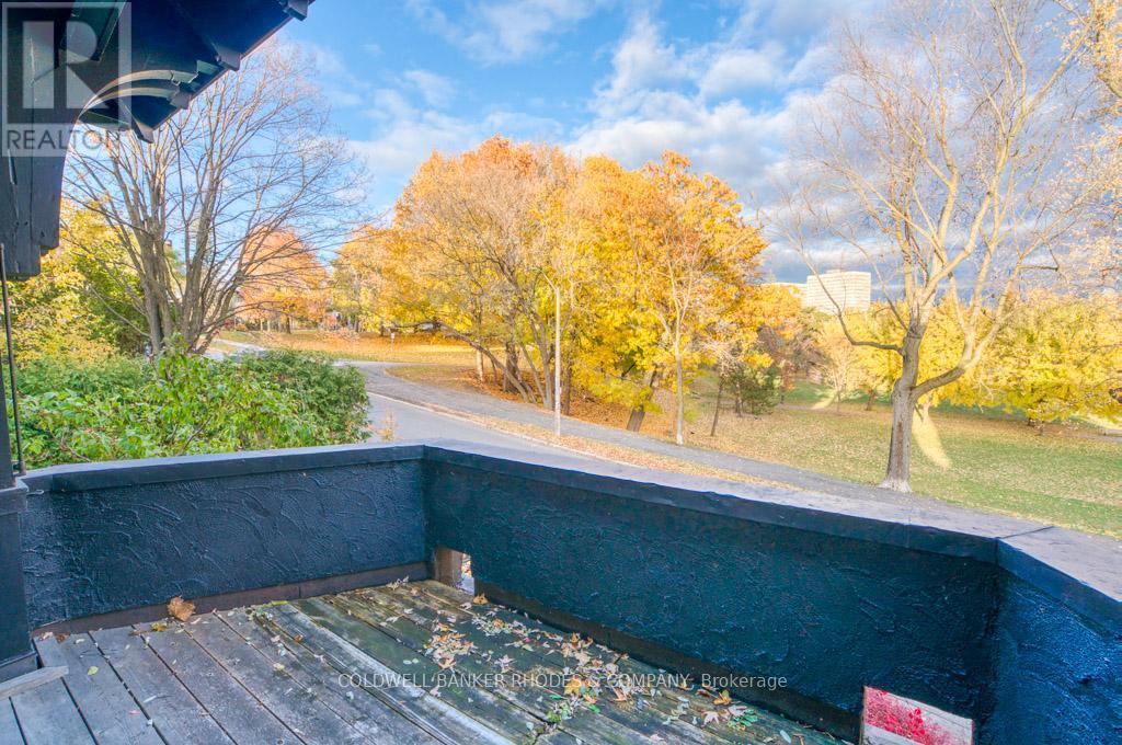 front balcony overlooks Strathcona Park - #1 On 2Nd Floor - 8 1/2 Range Road, Ottawa, ON