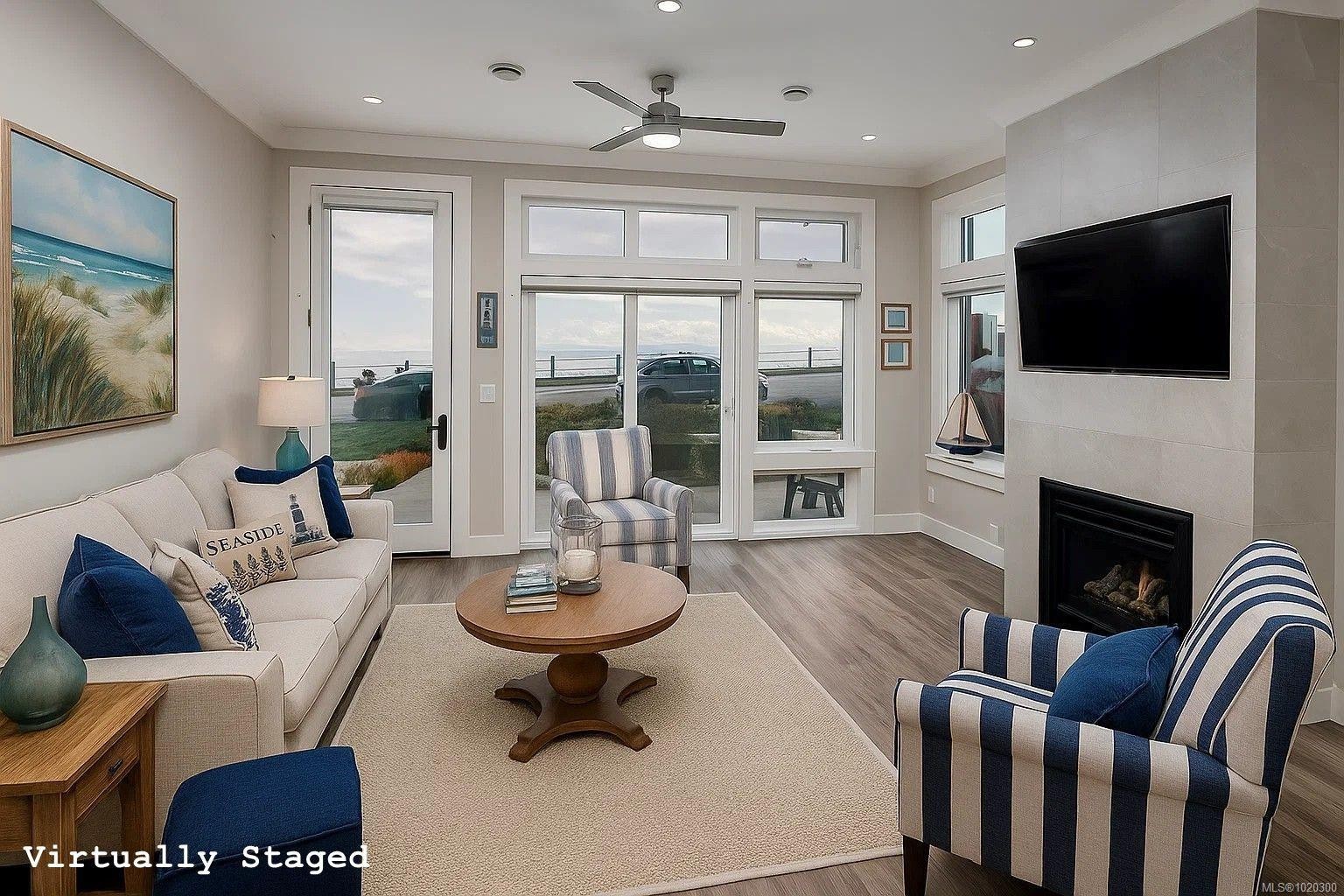 1480 Dallas Rd, Victoria, BC - Indoor Photo Showing Living Room With Fireplace