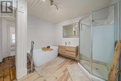 Full bathroom is separated for privacy -