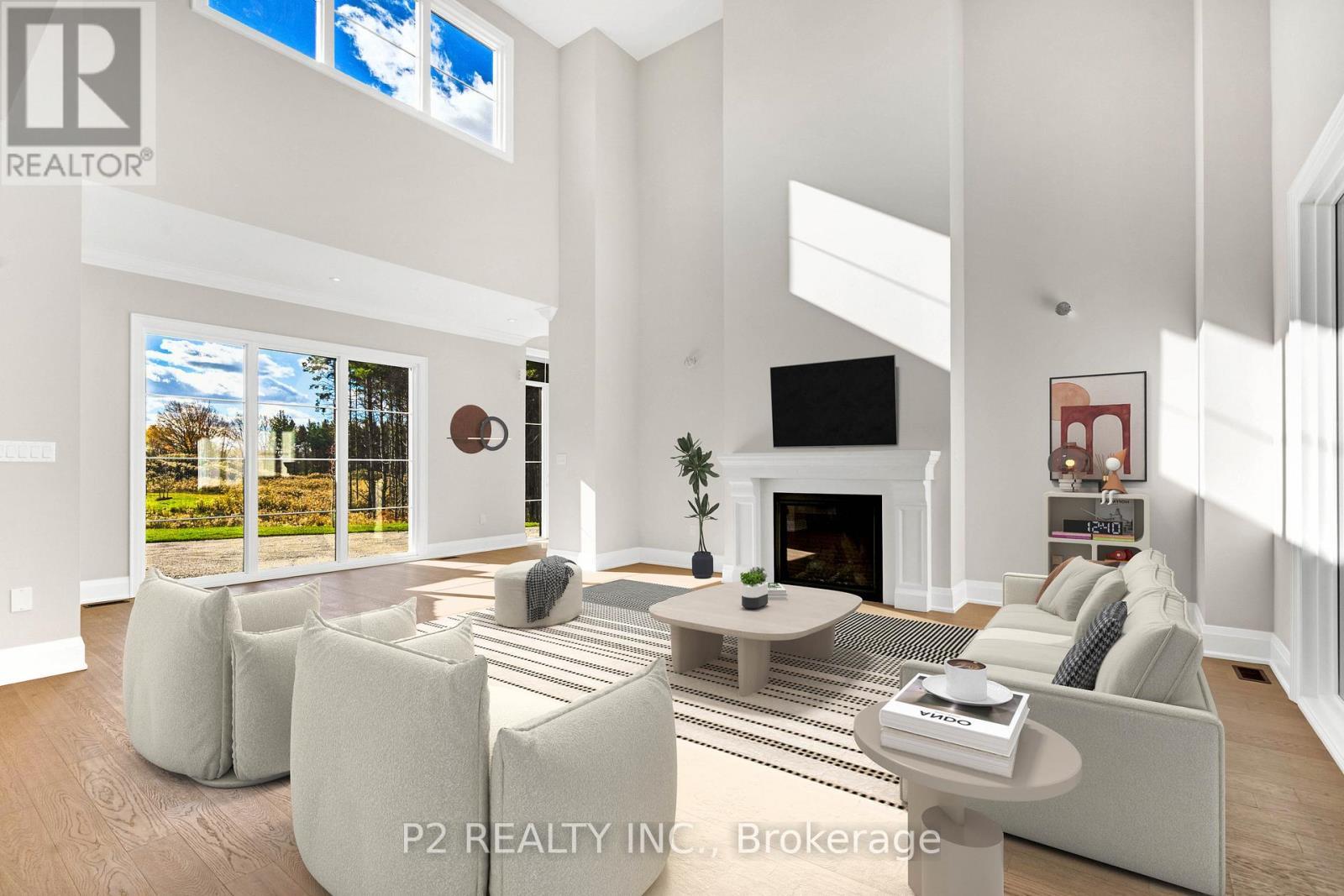 50 Newton Reed Crescent, Uxbridge, ON - Indoor Photo Showing Living Room With Fireplace