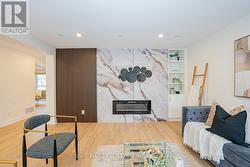 Accent Wall, Electic Fire Place Family Room -