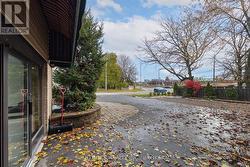 view to road from lower level entrance -