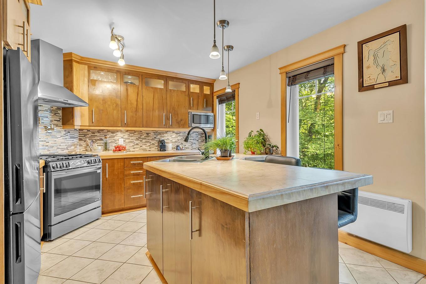 Kitchen - 436 Ch. Blackburn, Val-Des-Monts, QC - Indoor Photo Showing Kitchen With Double Sink