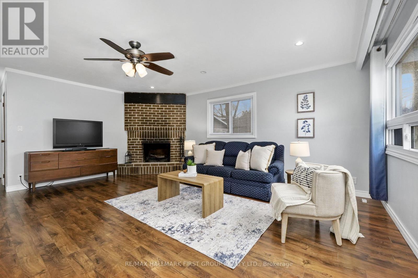 64 Langs Road, Alnwick/Haldimand, ON - Indoor Photo Showing Living Room With Fireplace
