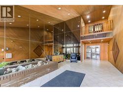 Front Lobby with wood feature walls -
