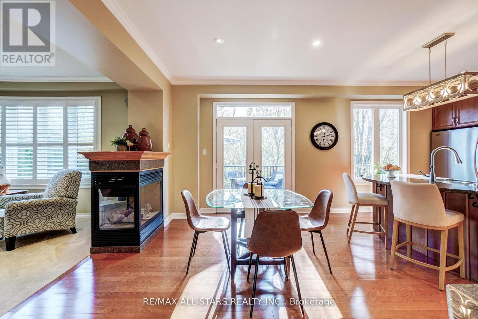64 Button Crescent, Uxbridge, ON - Indoor Photo Showing Dining Room With Fireplace