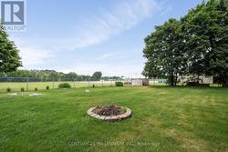 Firepit and garden shed -