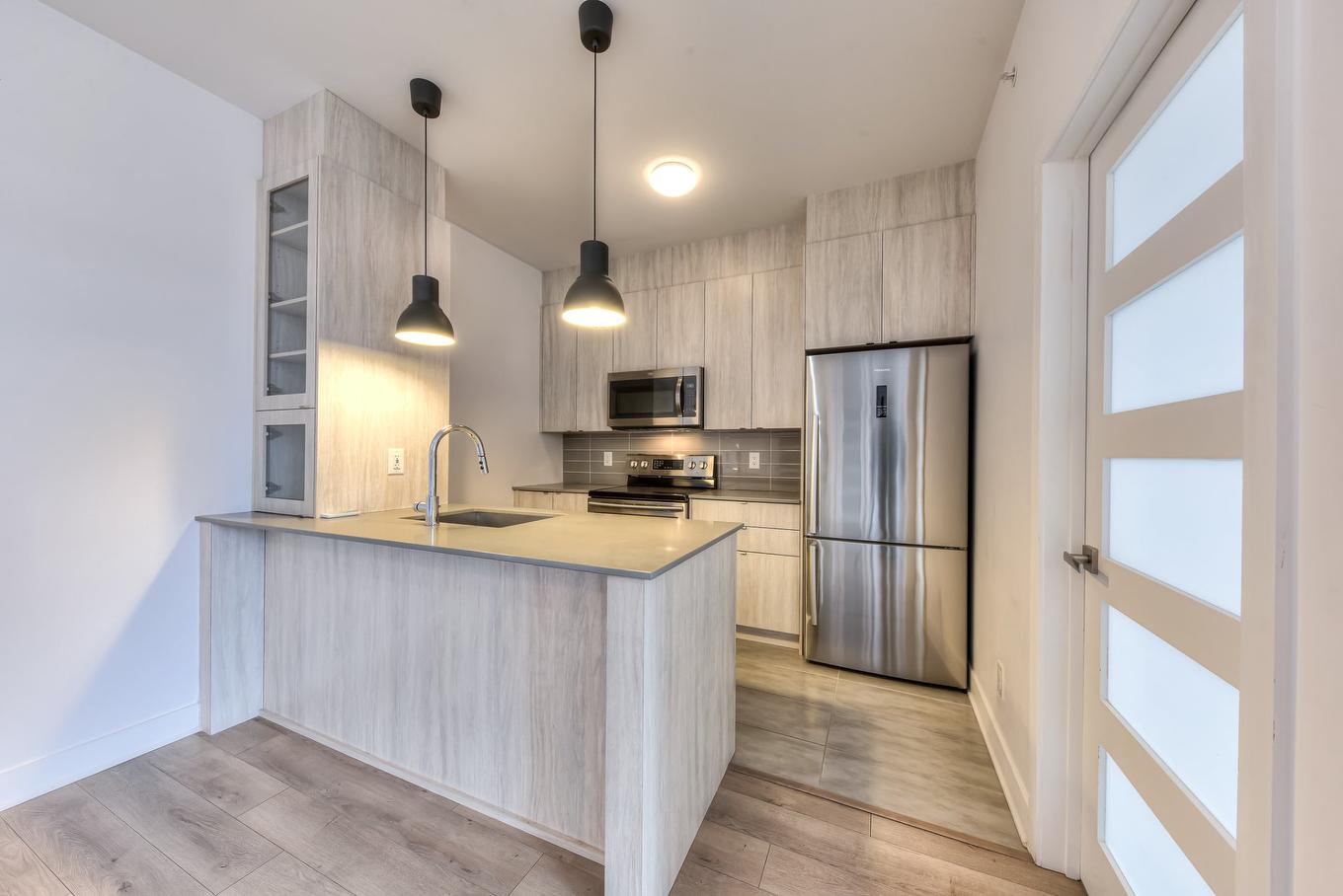 Cuisine - 407-2350 Av. Aird, Montréal (Mercier/Hochelaga-Maisonneuve), QC - Indoor Photo Showing Kitchen With Upgraded Kitchen