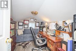 2nd Floor Office with window & vaulted ceiling -