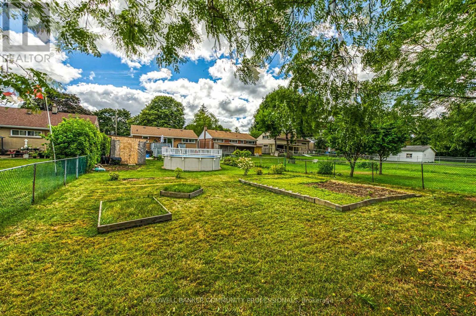 large backyard with new pool - 446 East 36Th Street, Hamilton, ON - Outdoor With Backyard