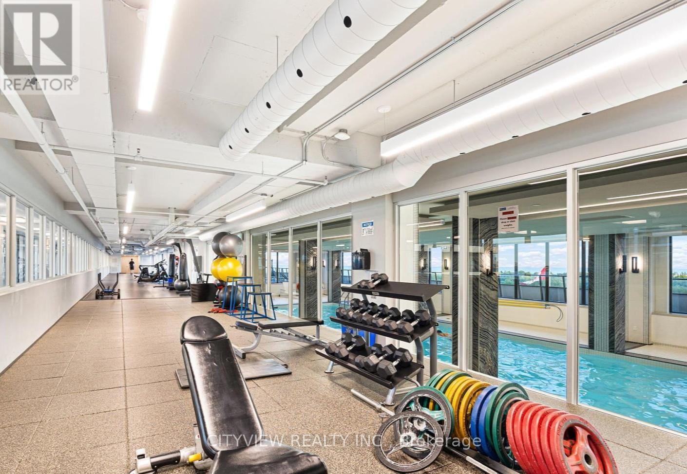 4510 - 20 Shore Breeze Drive, Toronto, ON - Indoor Photo Showing Gym Room