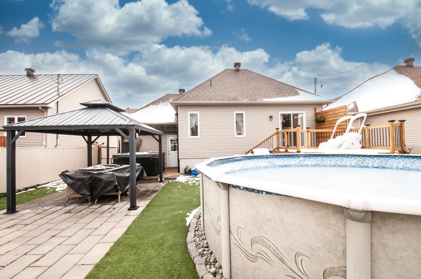 Backyard - 109 Rue Joseph-Charles-Coallier, Saint-Jean-Sur-Richelieu, QC - Outdoor With Above Ground Pool With Exterior