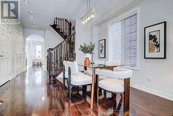 Pot lights, big windows, wood flooring -