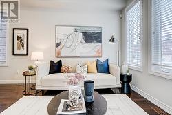 Living Room with hardwood flooring -