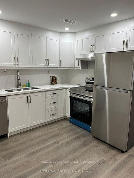 Basement-22 Temple Manor Road, Brampton, ON - Indoor Photo Showing Kitchen With Stainless Steel Kitchen With Double Sink