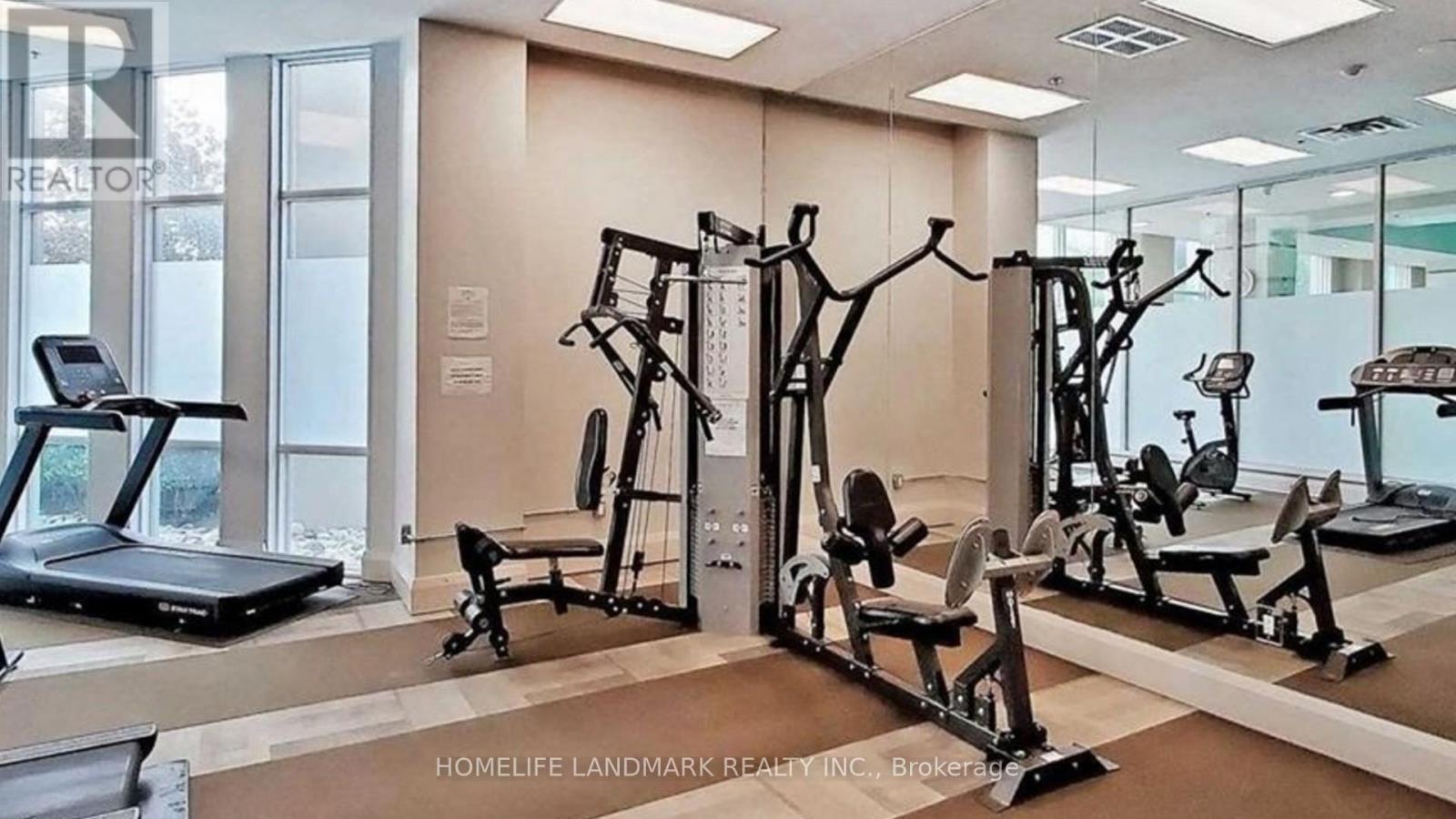 1107 - 50 Brian Harrison Way, Toronto, ON - Indoor Photo Showing Gym Room