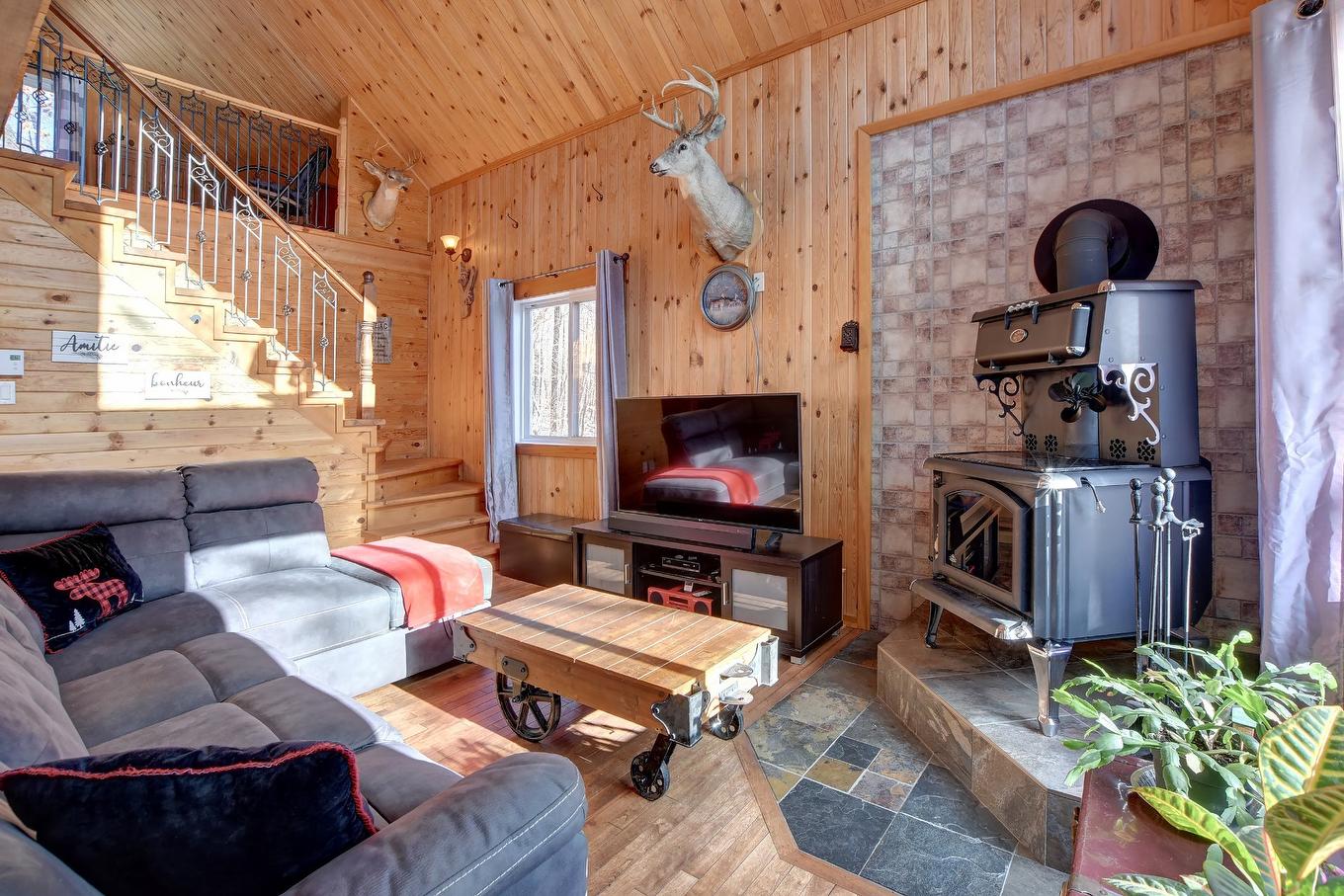 Living room - 142 Ch. Du Lac-Creux, Mandeville, QC - Indoor Photo Showing Living Room