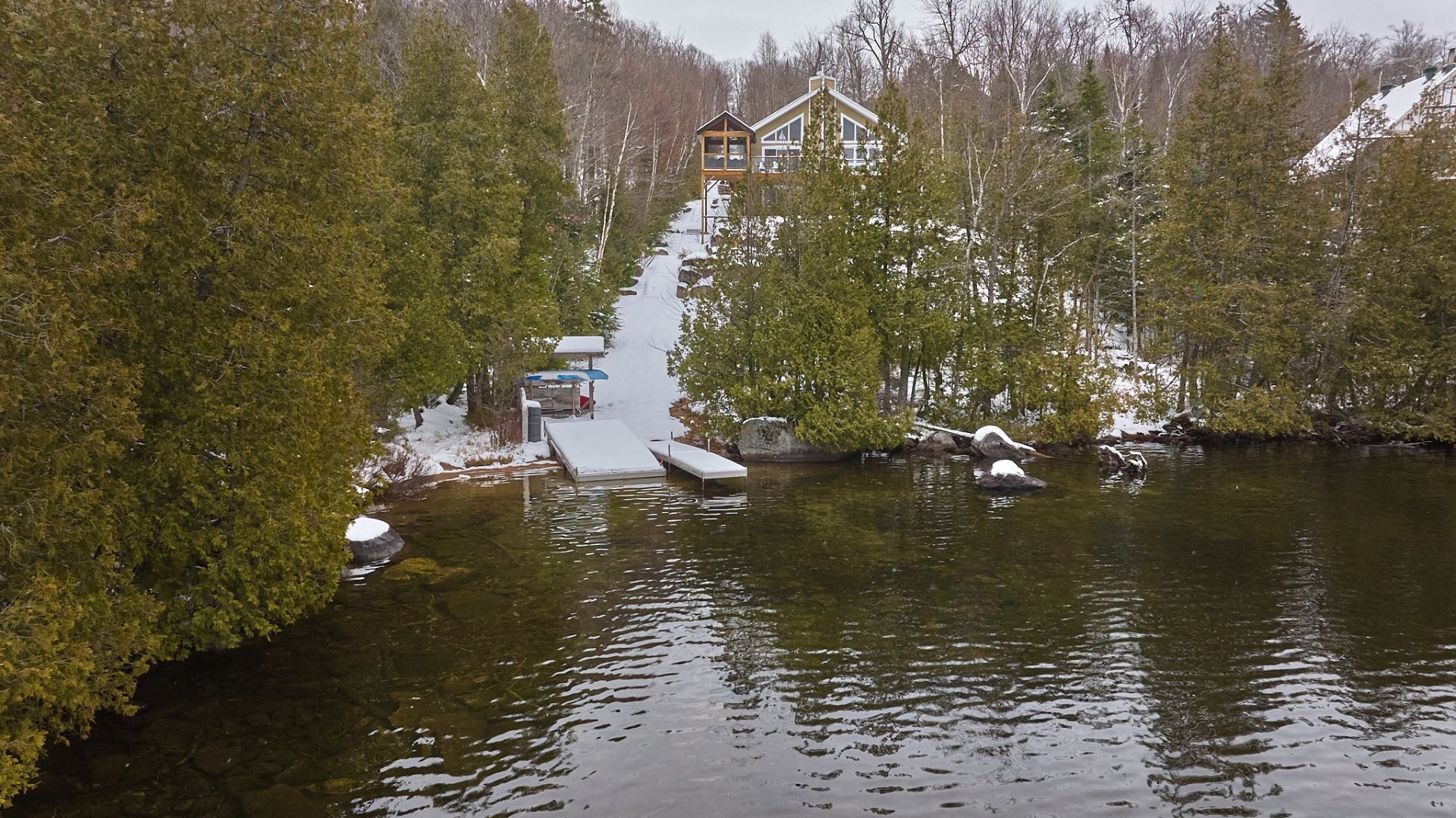 Aerial View - 513 Rue Chartier, Entrelacs, QC - Outdoor With Body Of Water With View