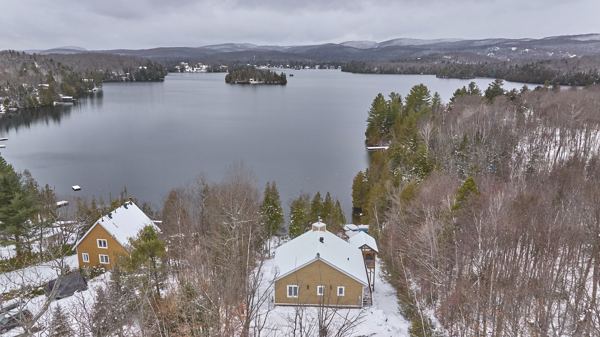 Aerial View - 513 Rue Chartier, Entrelacs, QC - Outdoor With Body Of Water With View
