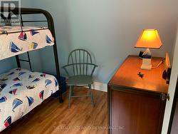 Bunk beds with dresser. -
