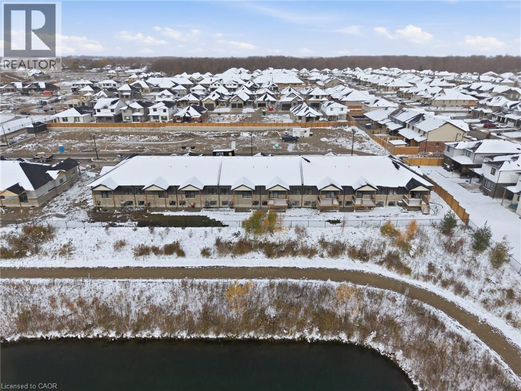 Snowy aerial view with a residential view - 29 Weymouth Street Unit# 17, Elmira, ON - Outdoor With View