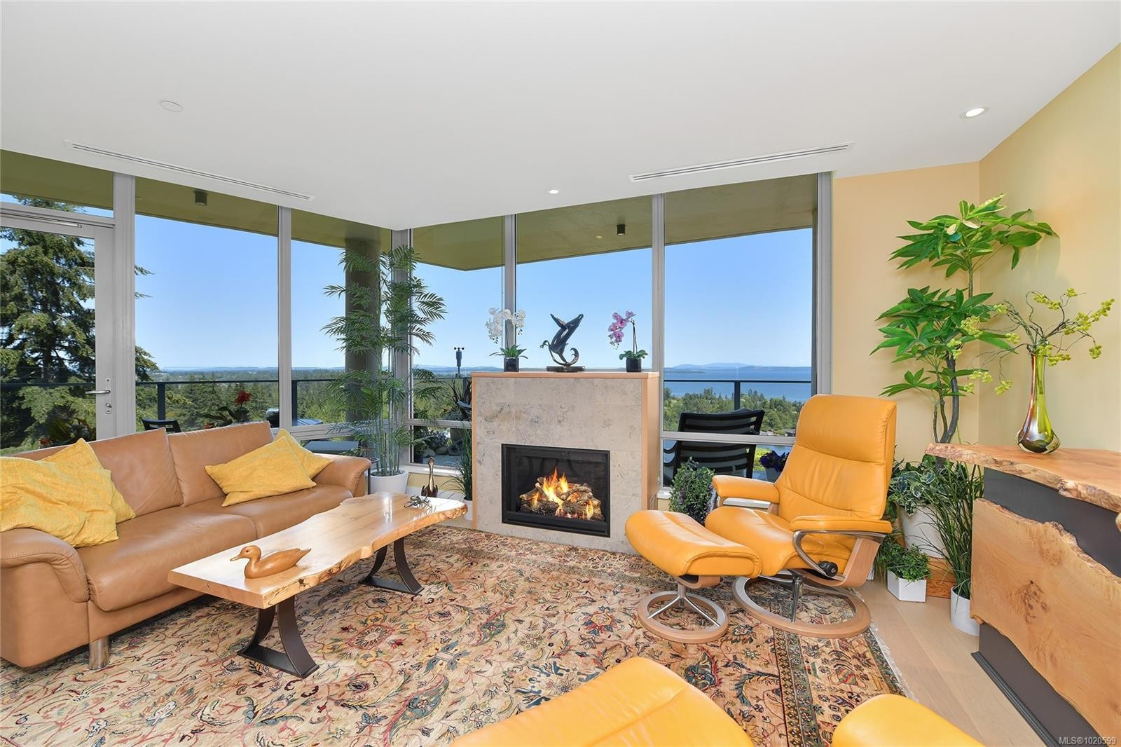 403-5388 Hill Rise Terr, Saanich, BC - Indoor Photo Showing Living Room With Fireplace