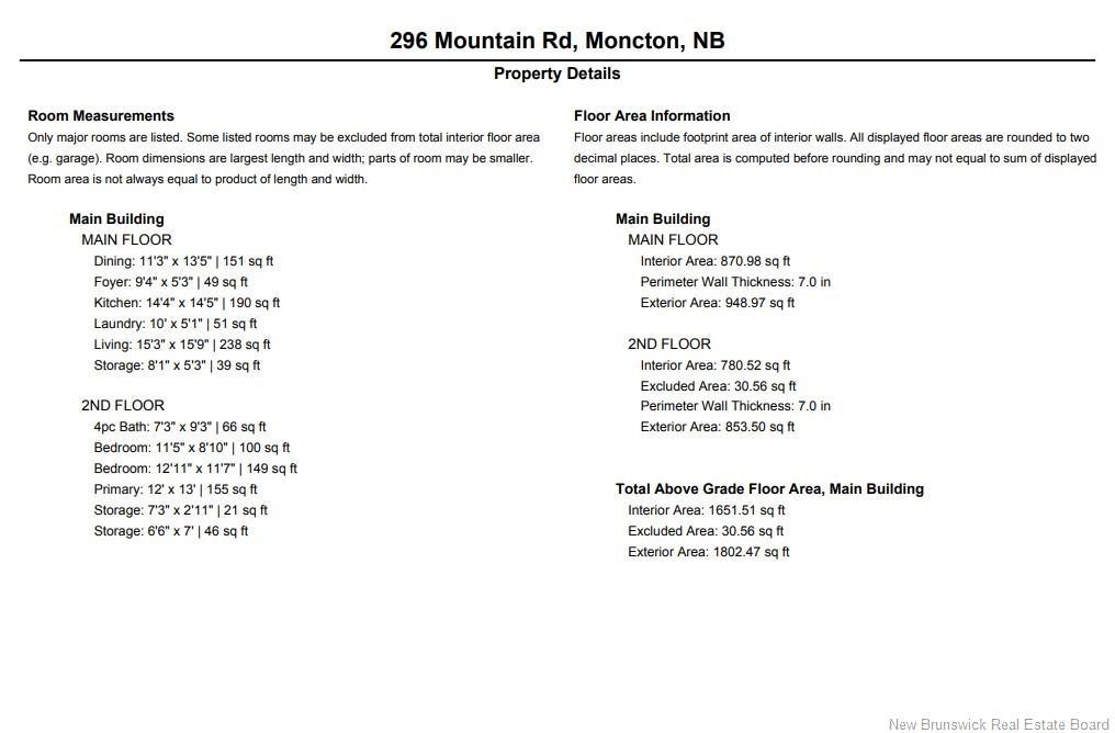 296 Mountain, Moncton, NB