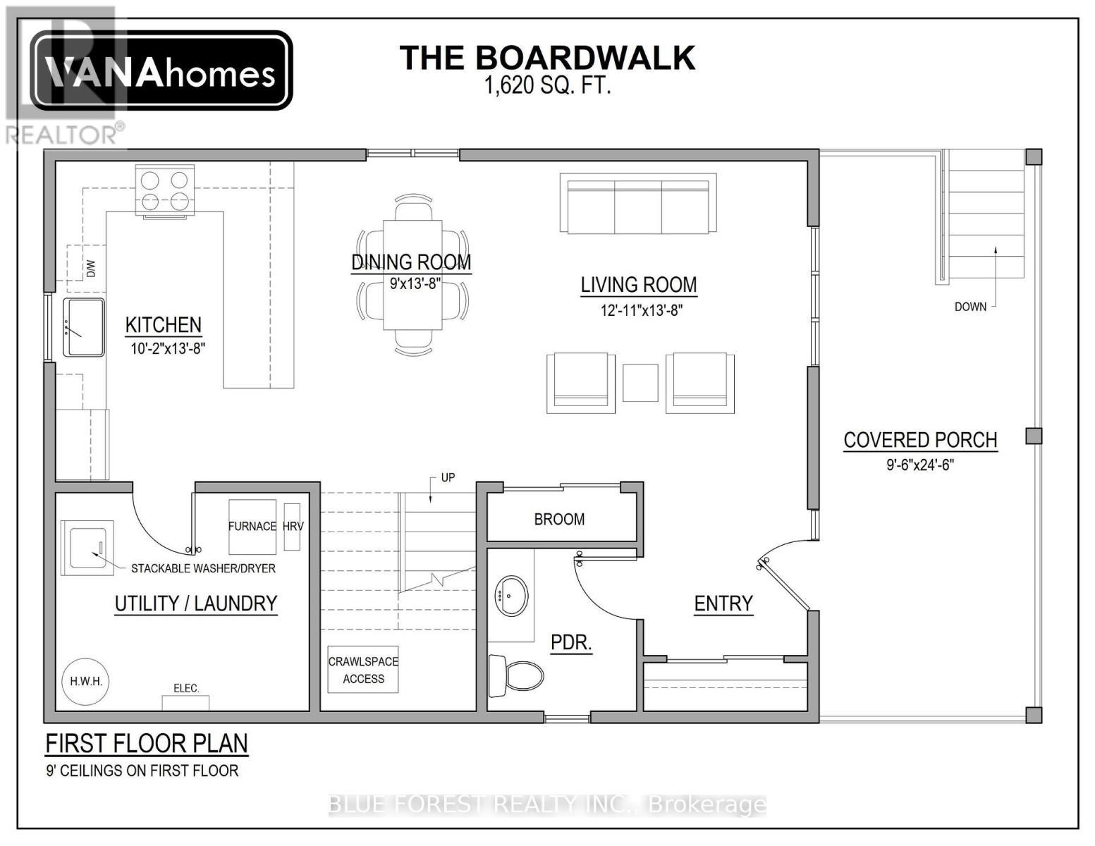 BOARDWALK First Floor Plan - 154 Maud Street, Central Elgin (Port Stanley), ON - Other